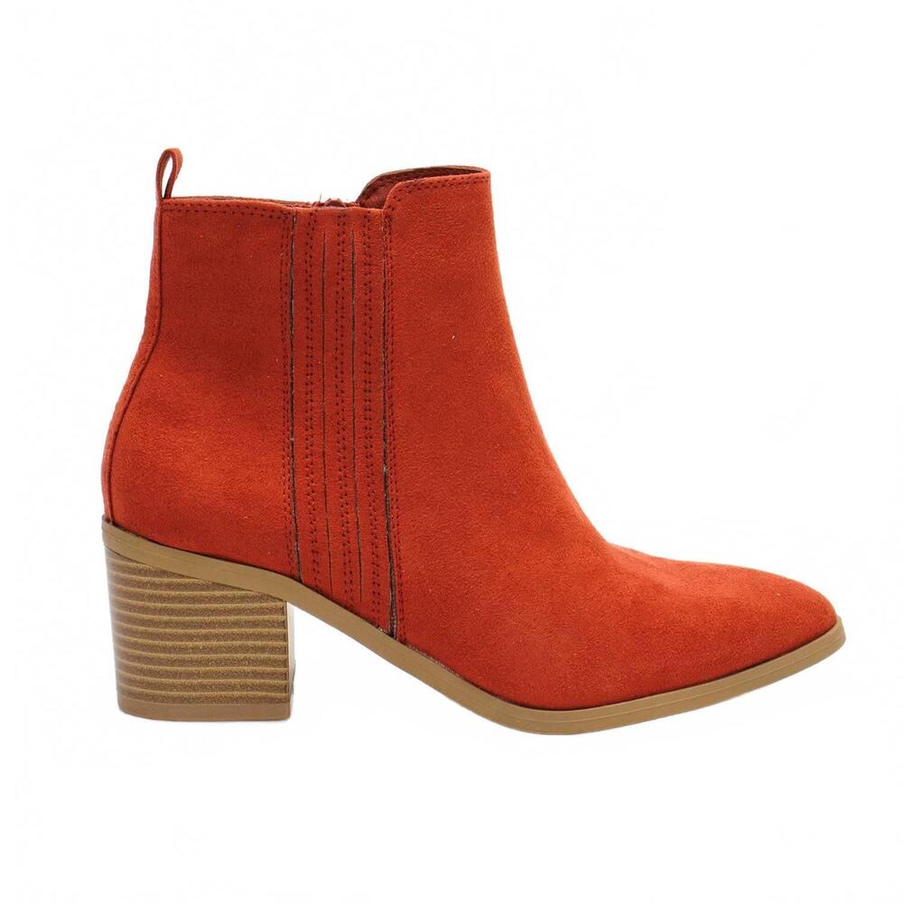 NEW SUN + STONE women's asterr ankle boots in auburnn mc